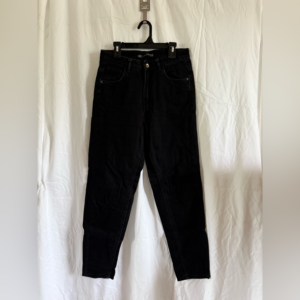 Zara Black Denim Mom Jeans